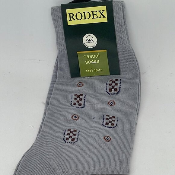 NWT Rodex Men's Casual Dress Socks - Gray & Brown - Size 10-13 - 3 Pairs - Picture 5 of 6